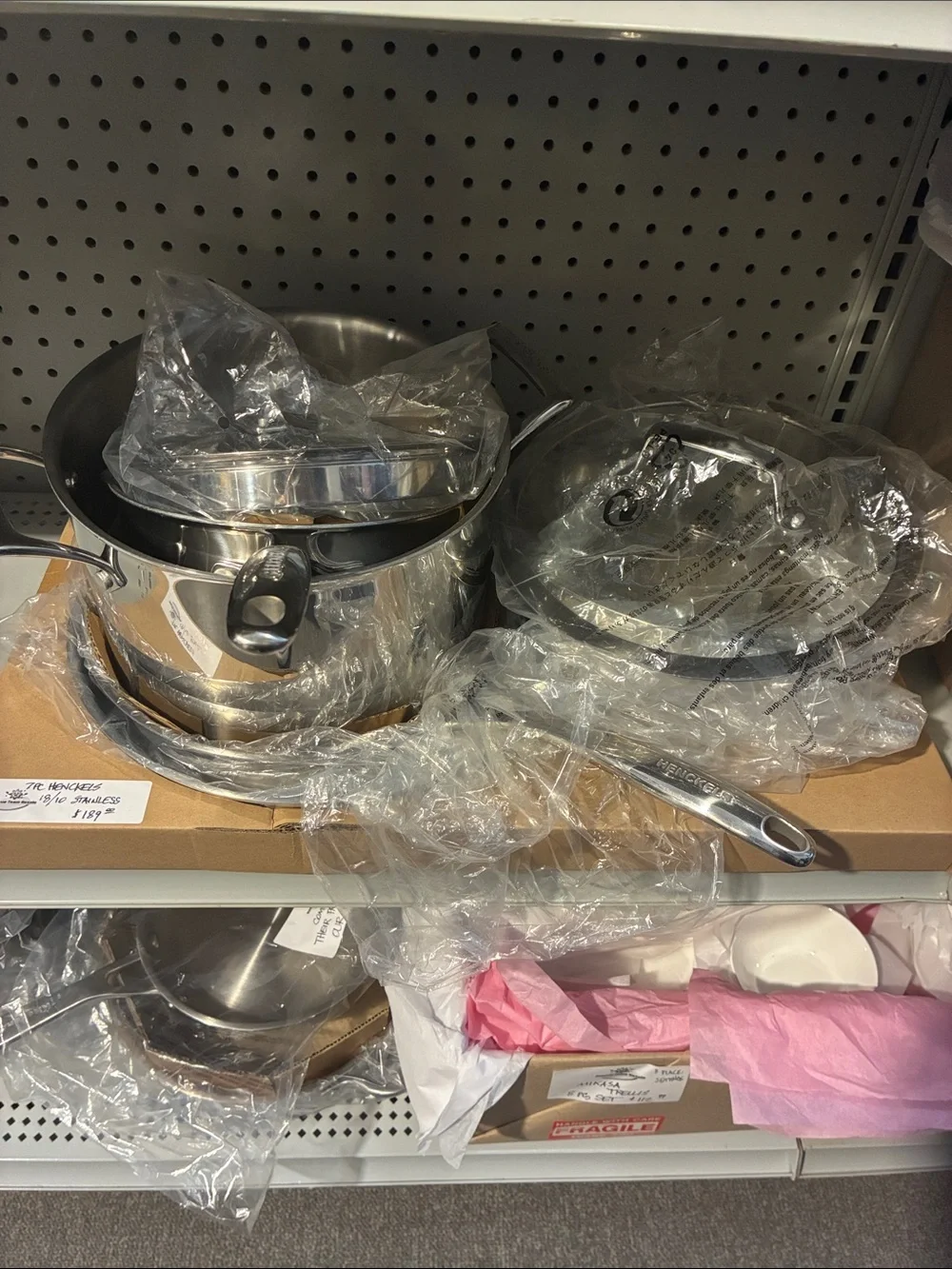 Polished Stainless Steel Stock Pot and Lid - Silver Finish